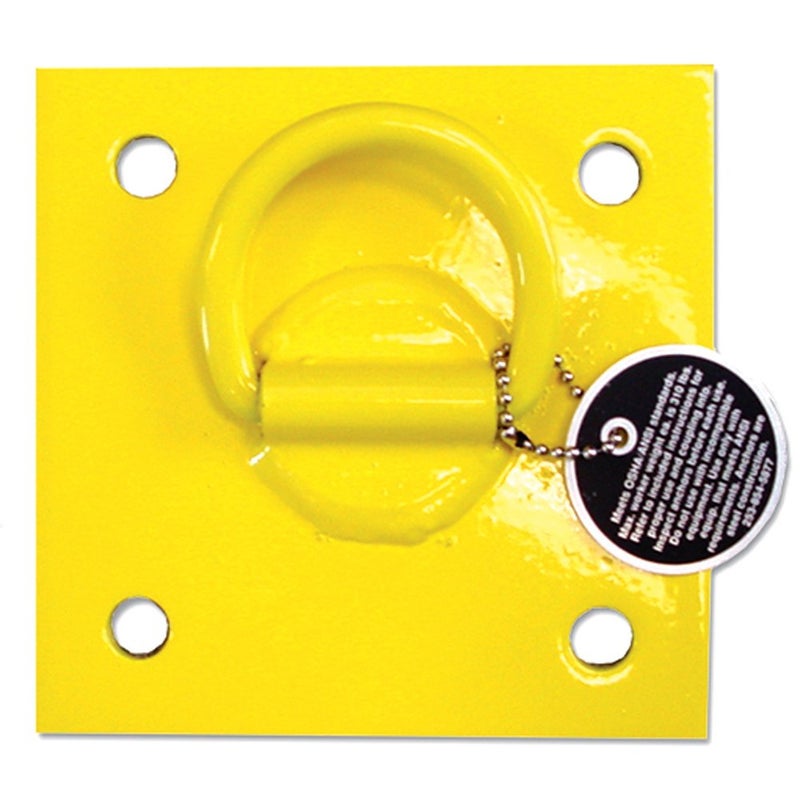 Guardian Fall Protection 00600 CB-1-B Bolt-On Wall Anchor 6-Inch by 6-Inch Yellow